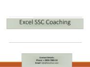Online SSC coaching in Delhi- Excel SSC