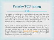 Porsche TCU tuning