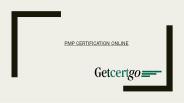PMP Certification Training, PMP Certification Online - getcertgo