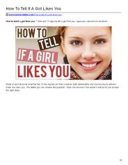 Tell If A Girl Likes You