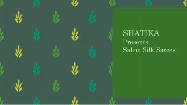 Pure Silk Sarees from Salem Online