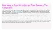 Best Way to Sync QuickBooks Files Between Two Computers