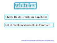 Steak Restaurants in Fareham