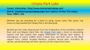 Utopia Park Lake