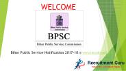 Bihar Public Service Commission Notification 2017 - BPSC 2017