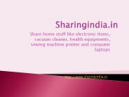 Rent/Borrow electronic items on sharingindia