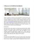 5 Reasons to Get Motorized Blinds PowerPoint PPT Presentation
