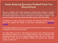 Some Amazing Syracuse Football Facts You Should Know PowerPoint PPT Presentation