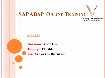 SAP ABAP Material | SAP ABAP Online   Training