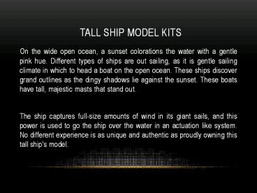 Tall ship model kits (1)