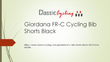 Giordana FR-C Cycling Bib Shorts Black