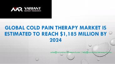 Cold Pain Therapy Market