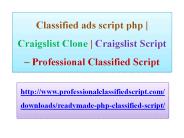 Classified ads script php | Craigslist Clone | Craigslist script