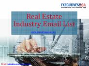Real Estate Industry Email List