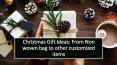 Christmas Gift Ideas: From Non woven bag to other customized items PowerPoint PPT Presentation