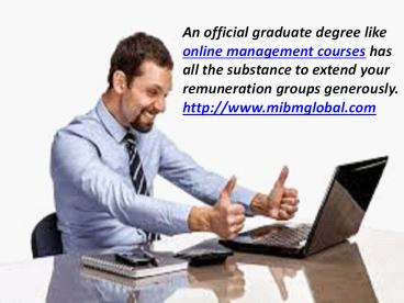 Online management courses in MIBM GLOBAL