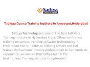 Best Tableau training institute in Hyderabad