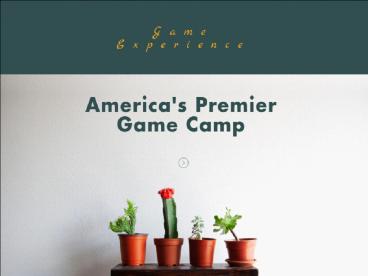 Tech Camps for Kids - Game Experience