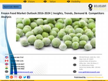 Global Frozen Food Market Outlook 2024 | Insights, Trends, Demand &  Competitors Analysis