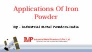 Applications Of Iron Powder by IMP-India