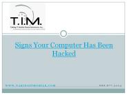 Signs your computer has been hacked