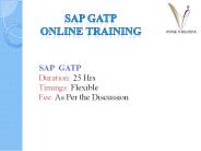 SAP GATP Training Material