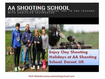 Now Enjoy Clay Shooting Holidays at AA Shooting School