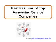 Best Features of Top Answering Service Companies