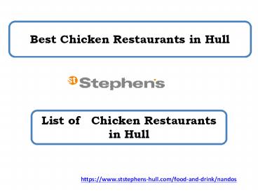 Best Chicken Restaurants in Hull
