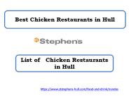 Best Chicken Restaurants in Hull