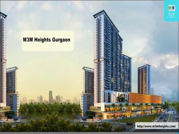 Luxury  Apartments/Houses In Gurgaon  || Residential Projects m3m heights