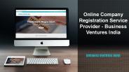 Online Company Registration Service Provider - Business Ventures India