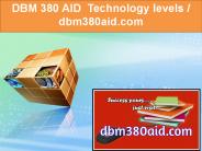 DBM 380 AID Technology levels / dbm380aid.com