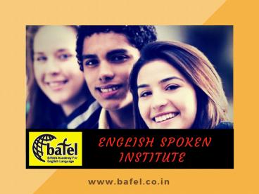 Best English Speaking Institute