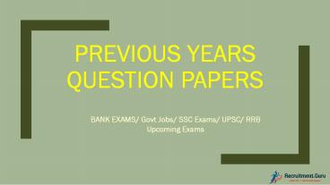 Latest & Upcoming Govt Bank Jobs Previous Papers PDF