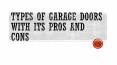 Types of garage doors PowerPoint PPT Presentation