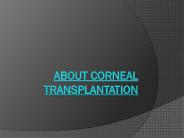 Corneal Transplantation