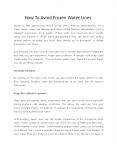 How To Avoid Frozen Water Lines PowerPoint PPT Presentation