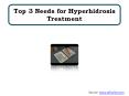 Top 3 Needs for Hyperhidrosis Treatment PowerPoint PPT Presentation