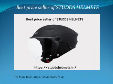 Best price seller of STUDDS HELMETS