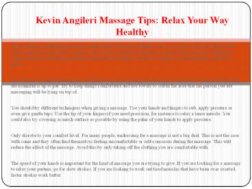 Kevin Angileri Top Ten Beauty Tips To Stay Looking Young