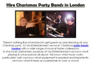 ondon Christmas Party Bands - Yes Entertainment