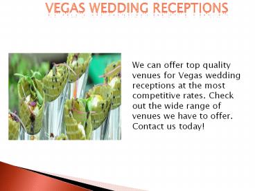 Vegas wedding receptions