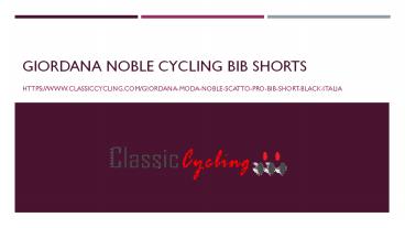 Giordana Noble Cycling Bib Shorts