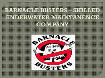 Barnacle Busters – Skilled Underwater Maintenance Company