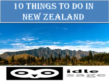 Things to do in New Zealand