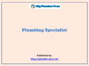 Plumbing Specialist