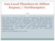 Gas Local Plumbers In Milton Keynes