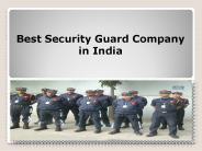 Best Security Guard Company in India