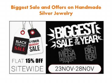 Biggest Sale and Offers on Handmade Silver Jewelry